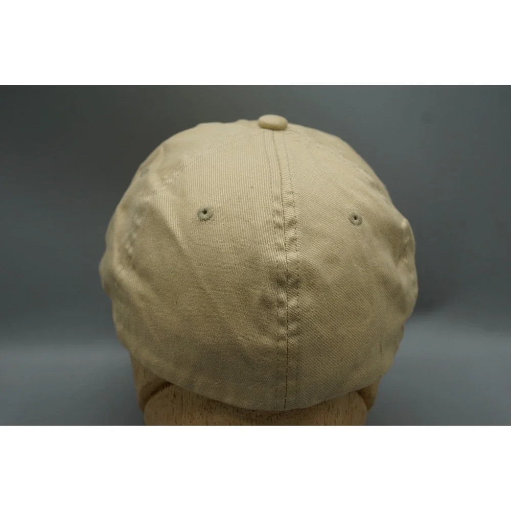 Vintage 2005 Patagonia Flexfit Hat Tan Khaki Organic Cotton Cap OSFA
